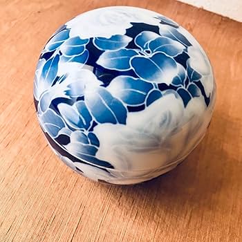 Amazon.co.jp: (共箱あり) 深川製磁 球体蓋物 古代バラ 古代薔薇